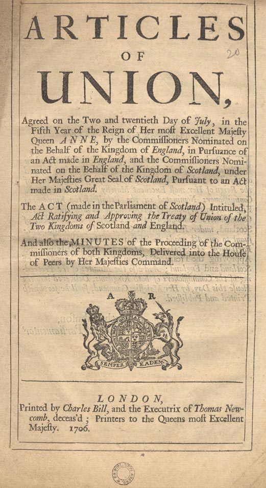 Articles of the union; Photo Credit Wikipedia