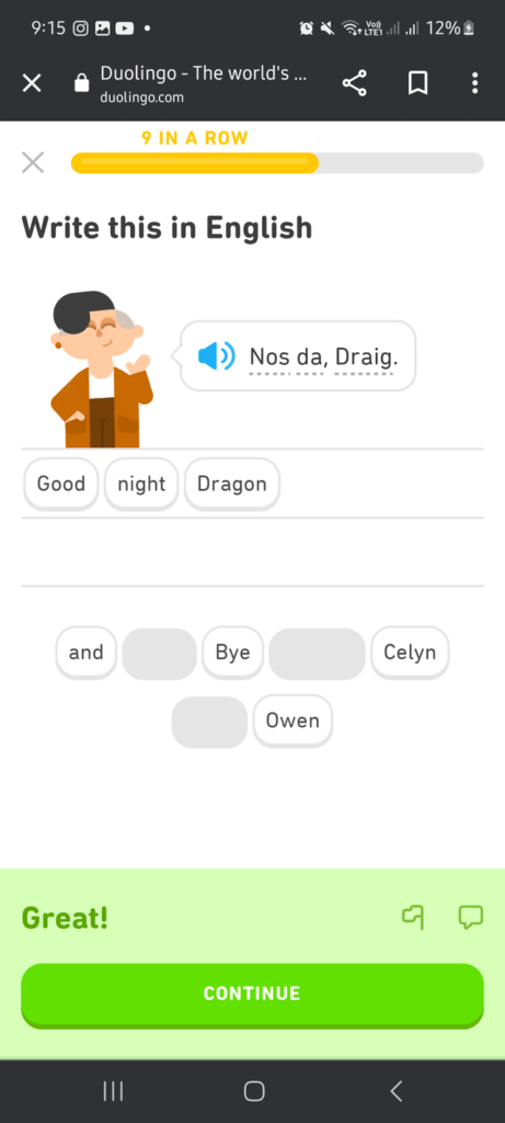 Welsh Duolingo