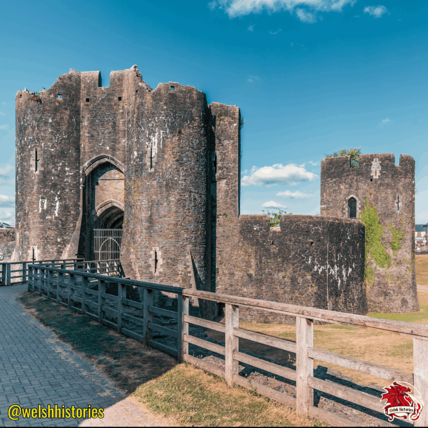 Caerphilly Castle is the largest castle in all of Wales